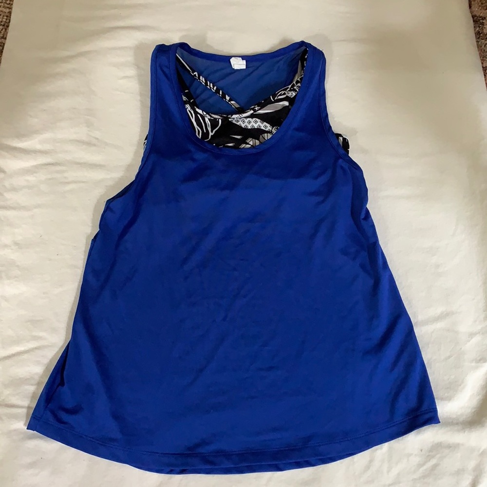 Girl’s Royal Blue tank top with built in bra